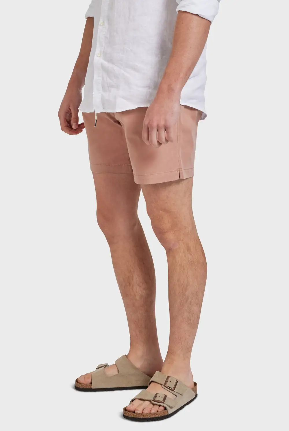 Breathable Linen Blend Drawstring Casual Shorts