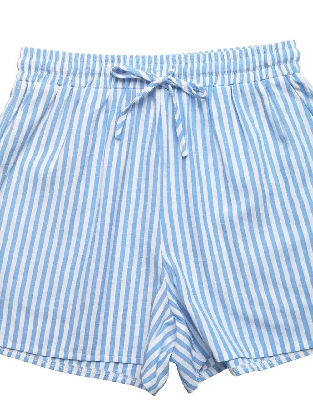 Striped Bowknot Sleeveless Top Shorts Set