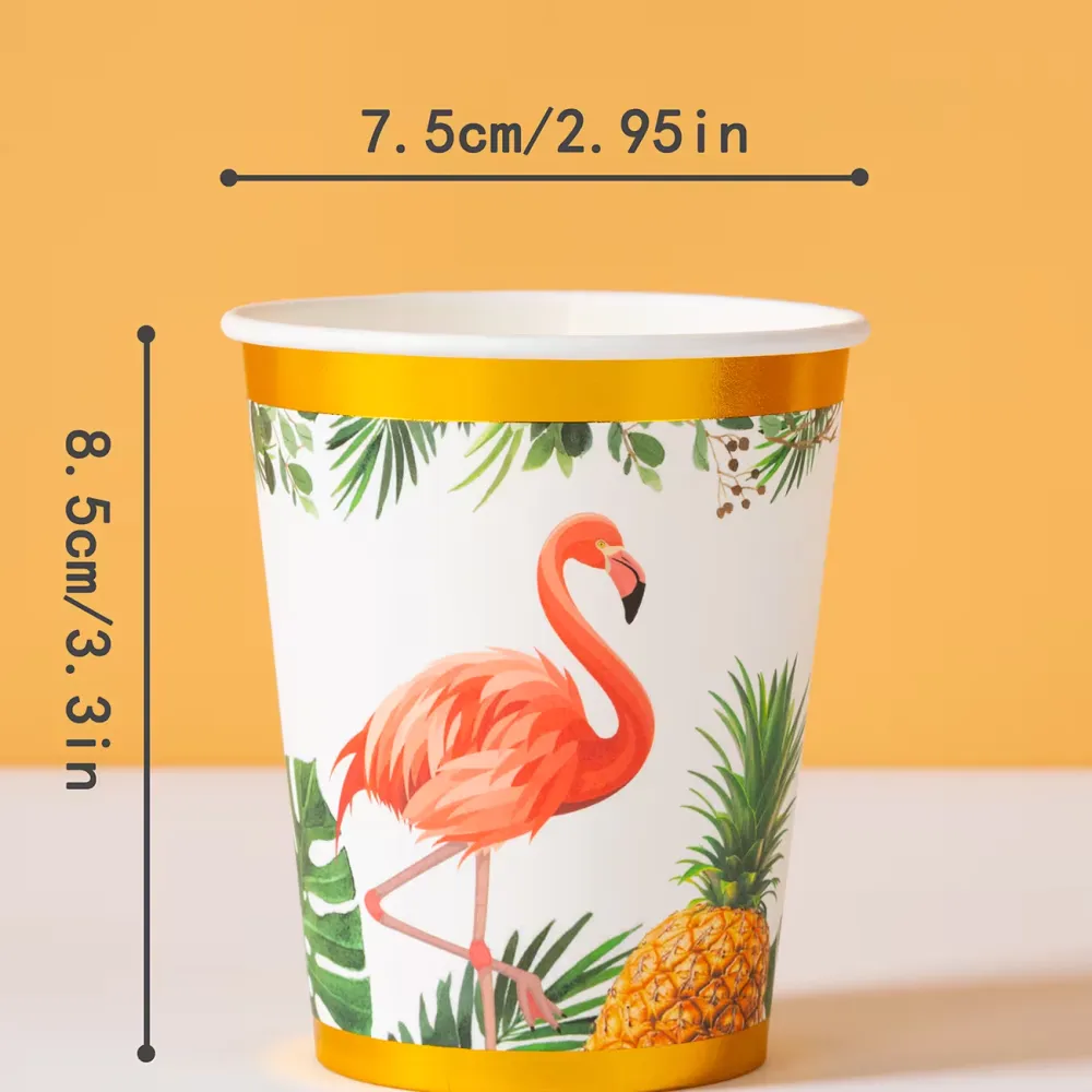 25 Pcs Flamingo Disposable Cups