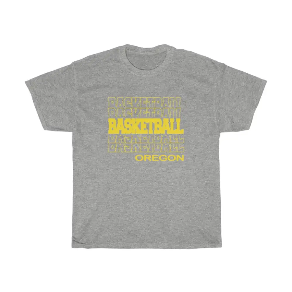 Basketball Oregon in Modern Stacked Lettering