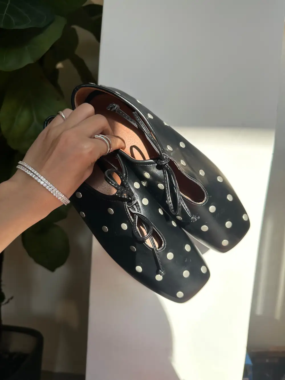 Lamb Leather Square Toe Everyday Flats