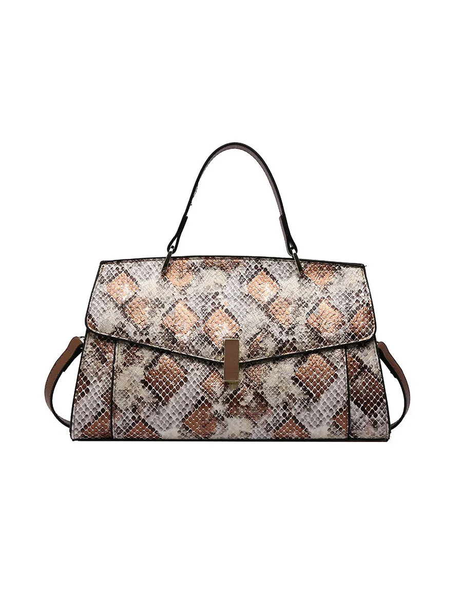 Penelope Snakeskin-Patterned Handbag