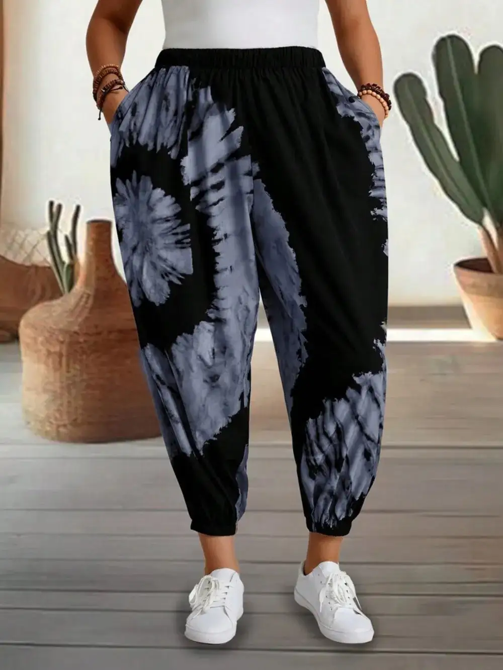 Tie Detail High Waist Pants