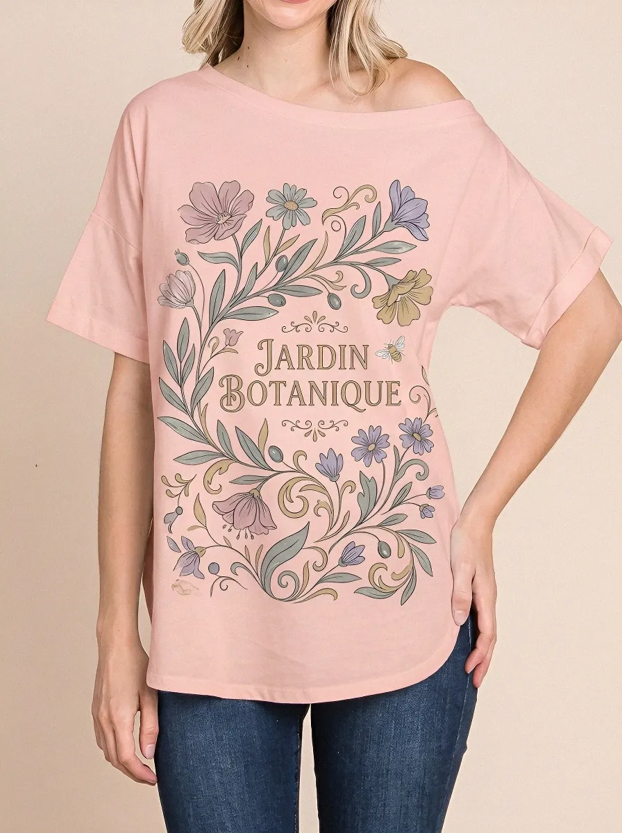 Women's Botanical Garden Jardin Botanique Floral Printed T-shirt