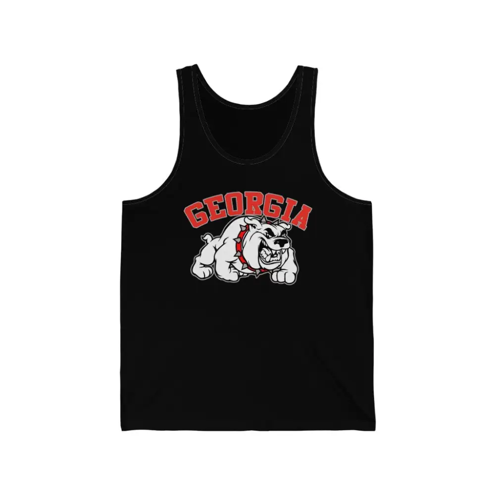 Bulldog Mascot Graphic Sleeveless Tank Top