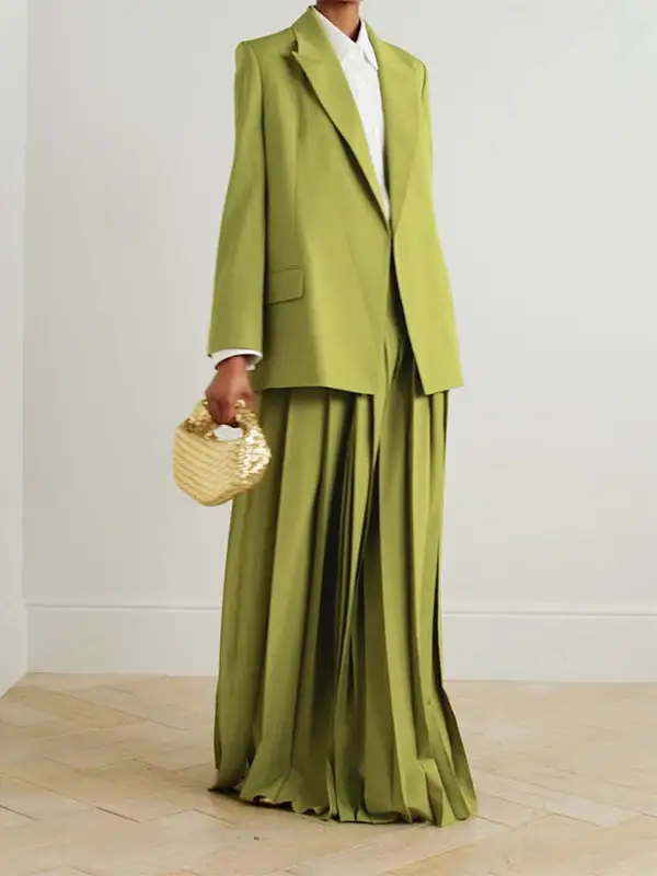 Long Sleeve Embroidered Floral Split Streamer Lapel Blazer