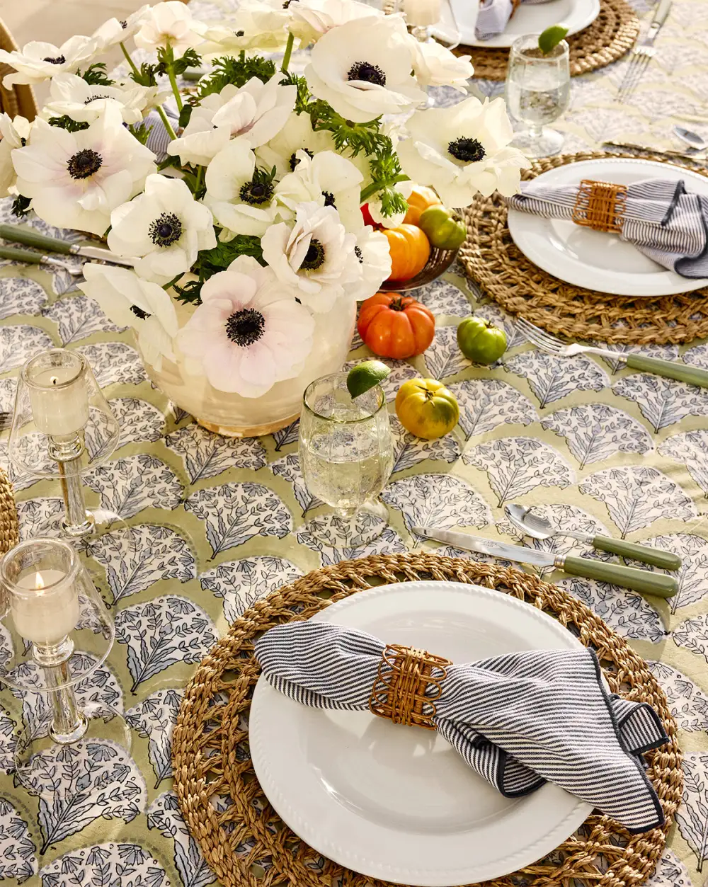 Floral Cotton Tablecloth