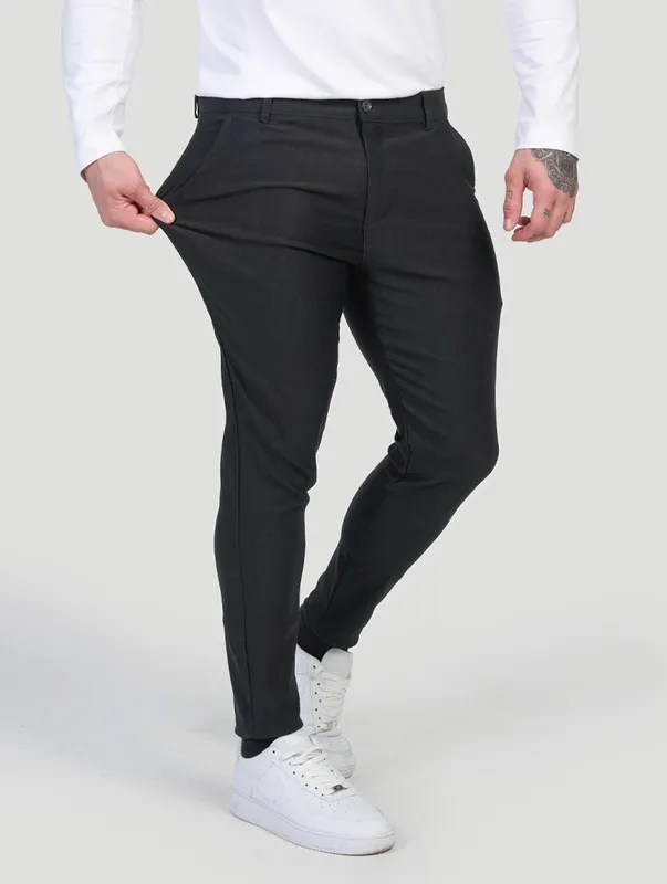 Black Slim Fit Stretch Pants