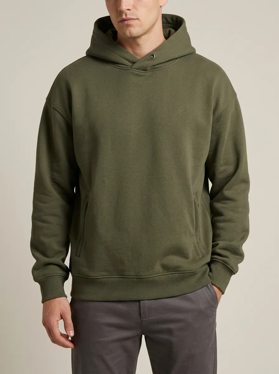 Men's Geometric Embroidered Hoodie