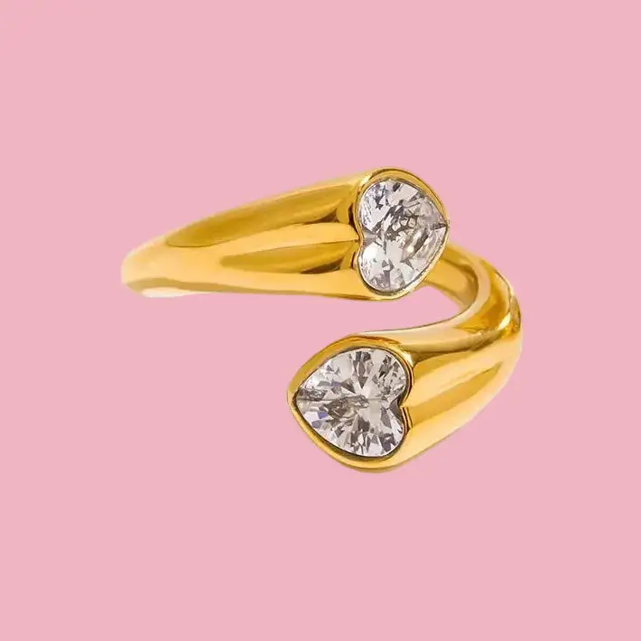 Sculptural Heart Motif Ring