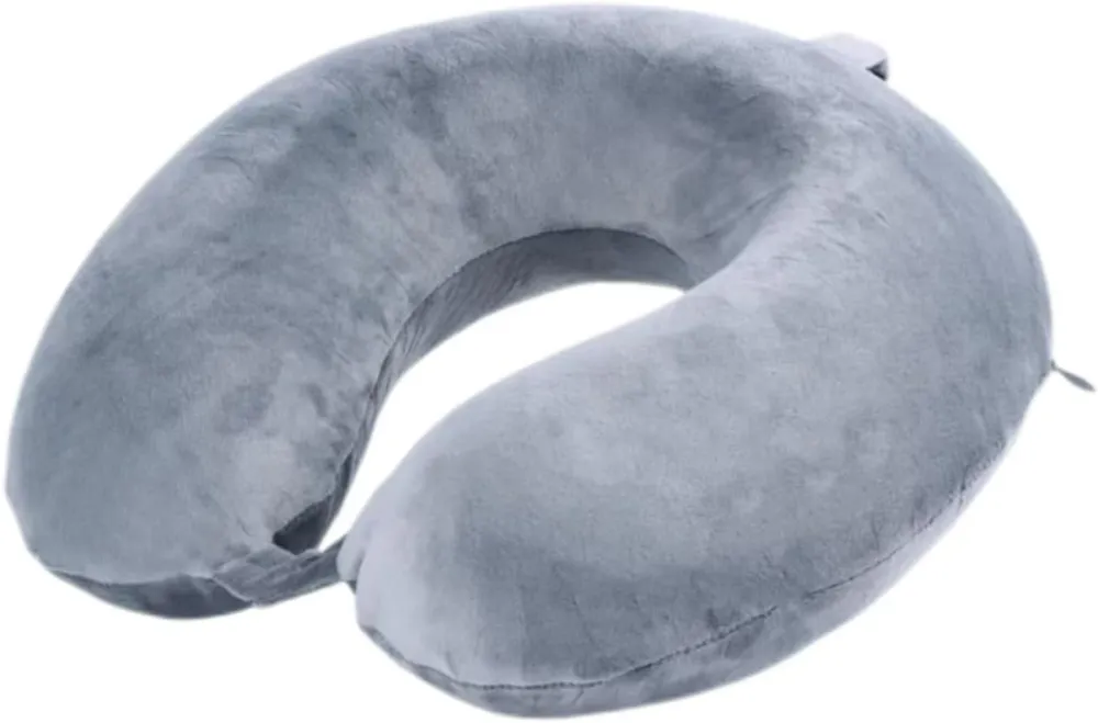 Travel Pillow,100% Pure Memory Foam U Shaped Neck Pillow,Super Lightweight Portable Headrest Great for Airplane, Car,Home,Office,Sleeping Rest (Black)