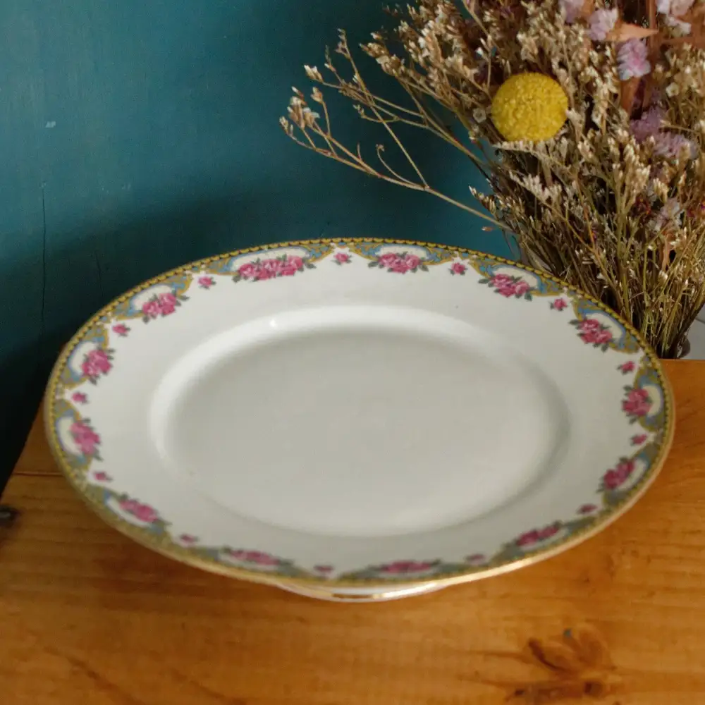 Porcelain Footed Decorative Plate