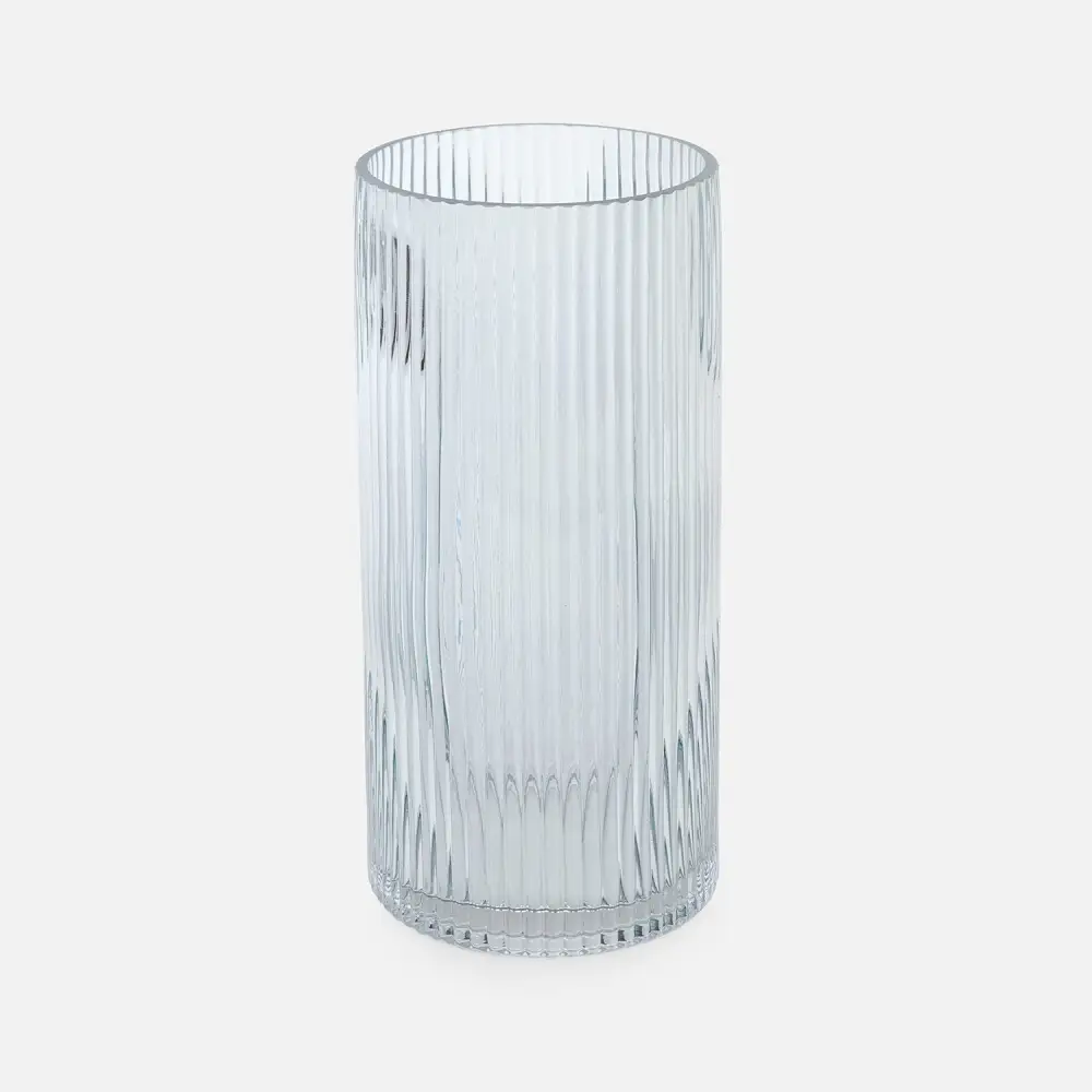 Blue Tall Glass Vase