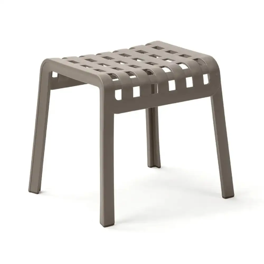 Square Perforated Outdoor Footstool