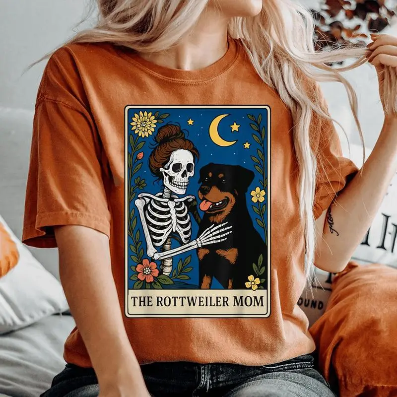 The Rottweiler Mom Tarot Card Women's Oversized Comfort T-Shirt
