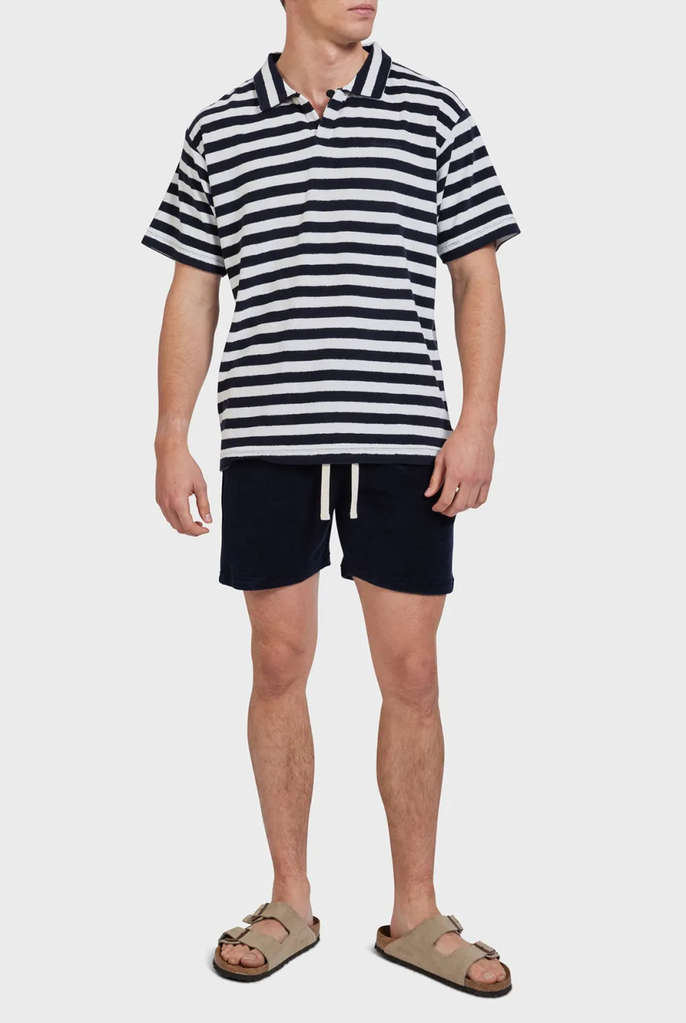 Lightweight Terry Lined Drawstring Beach Shorts