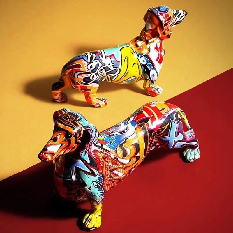 Realistic Dachshund Accent Sculpture