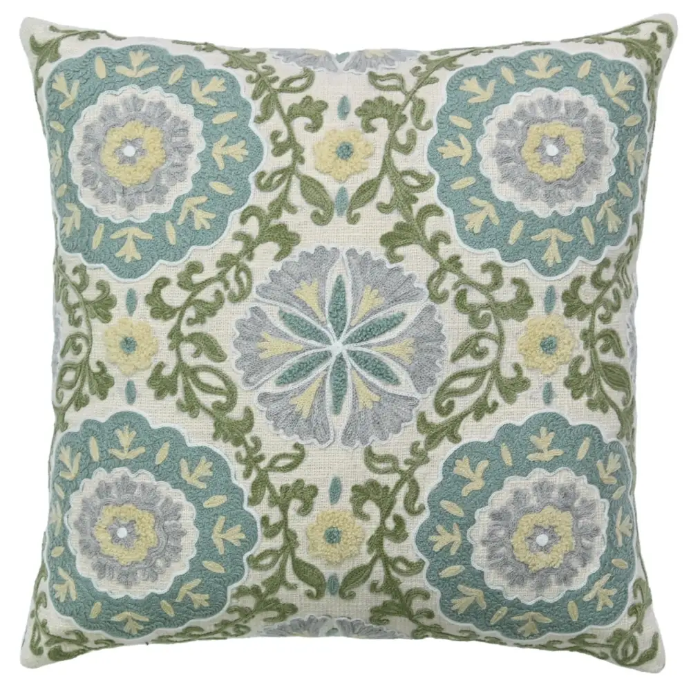 Embroidered Animal Motif Decorative Cushion Cover