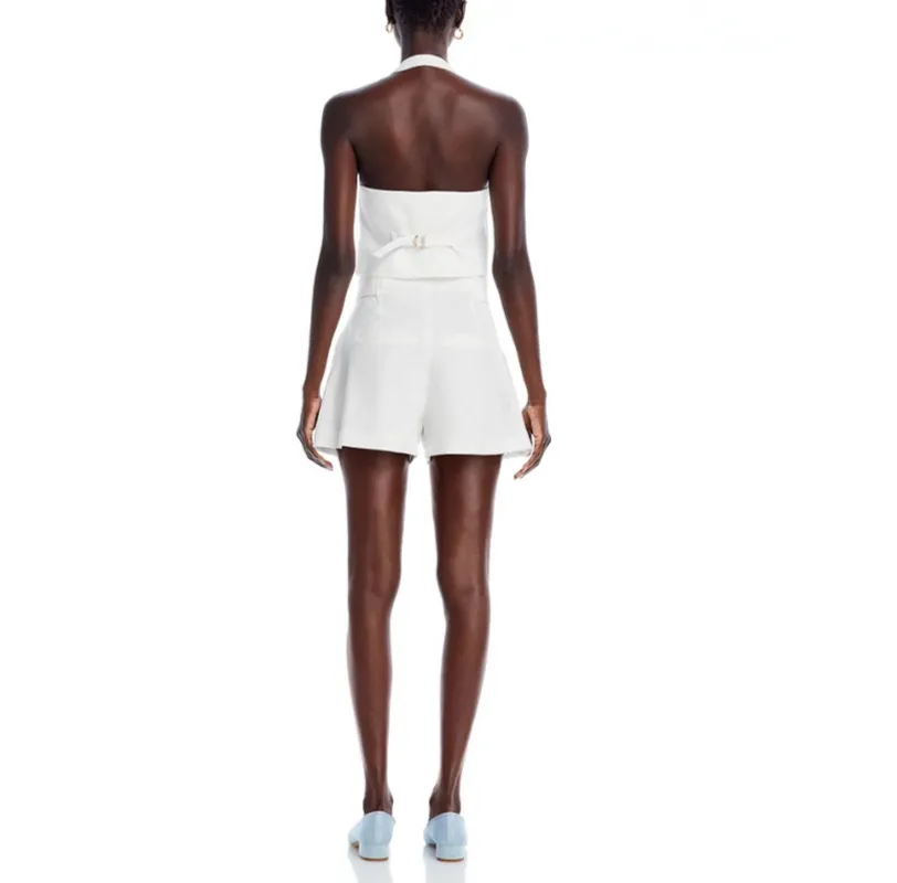 Linen Blend Pocket Zip Fly Shorts