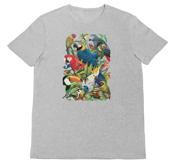Bird World Graphic Cotton T-Shirt