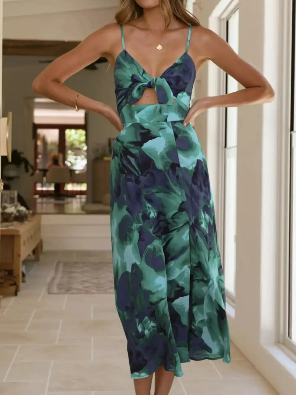 Versatile Floral Midi Dress