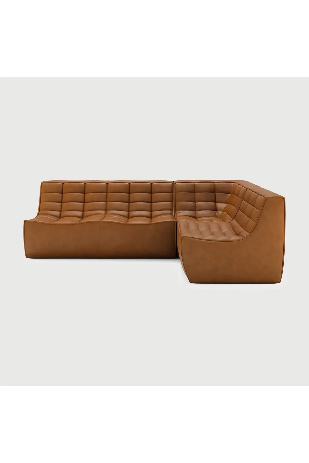 Refined Modular Leather Sofa