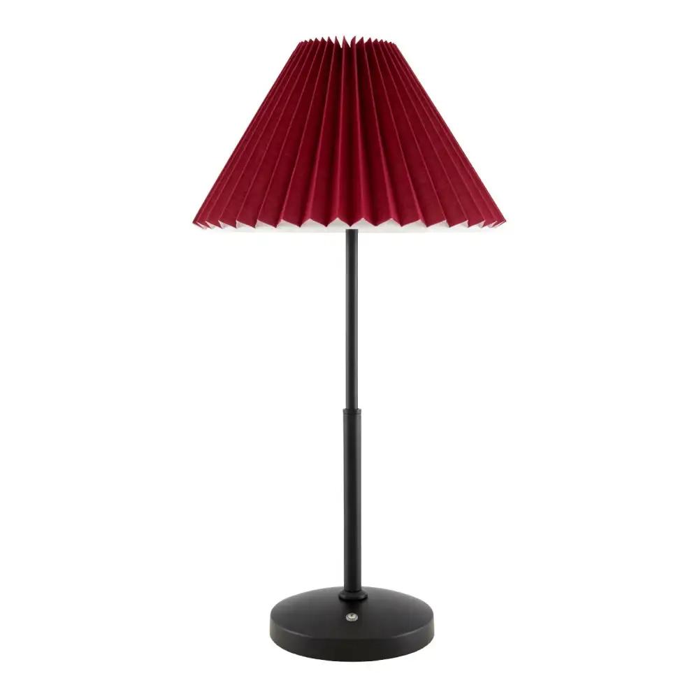 Pleated Metal Iron Table Lamp