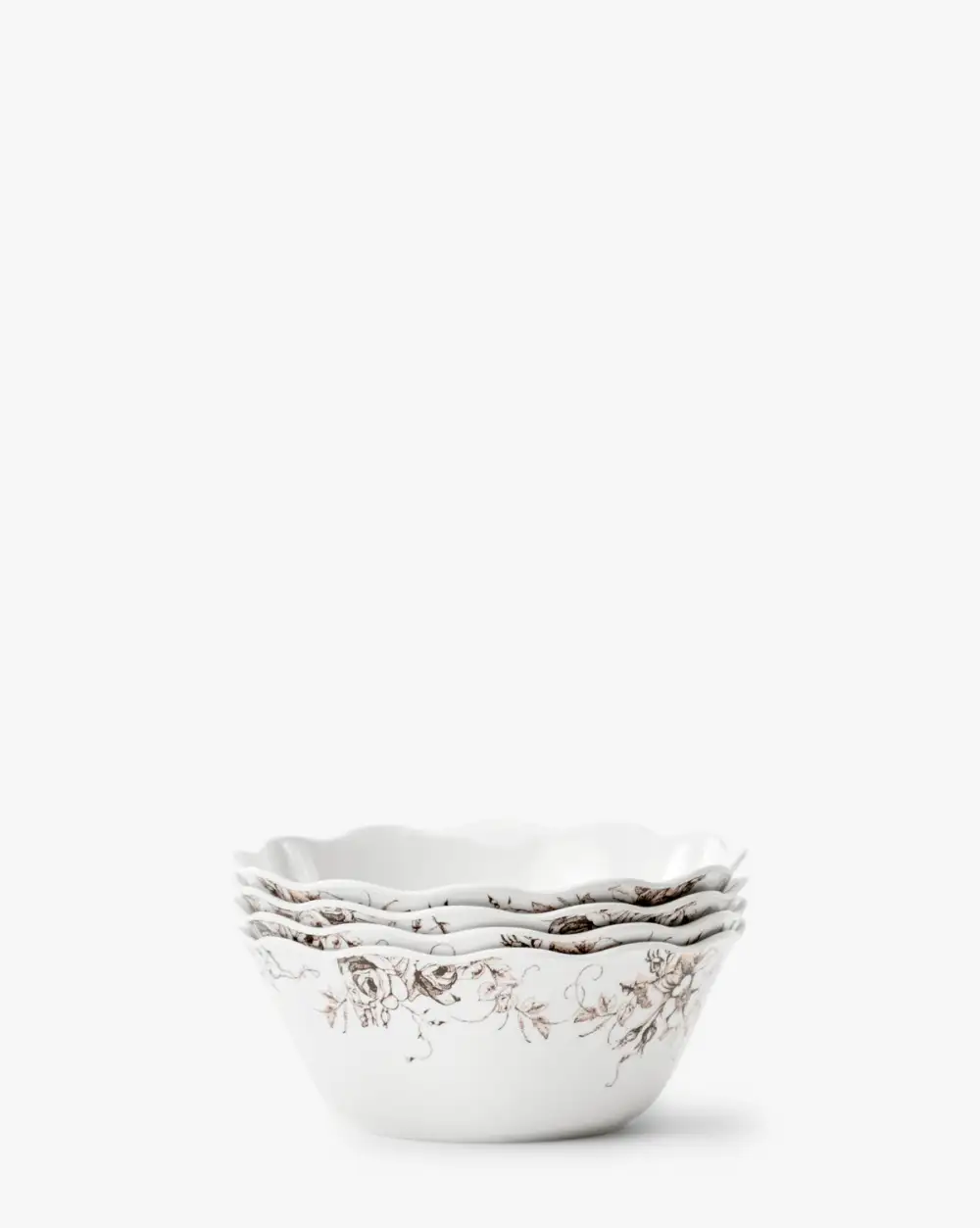 Scalloped Melamine Cereal Bowl Set