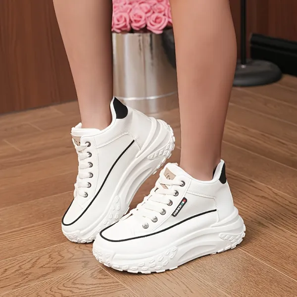 Platform Low Lace Up Sneakers Clean Detail