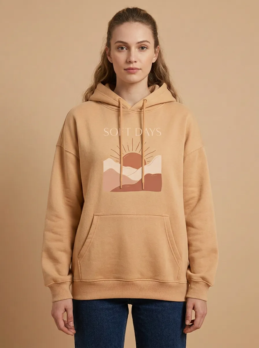 Soft Days Sunset Mountain Hoodie