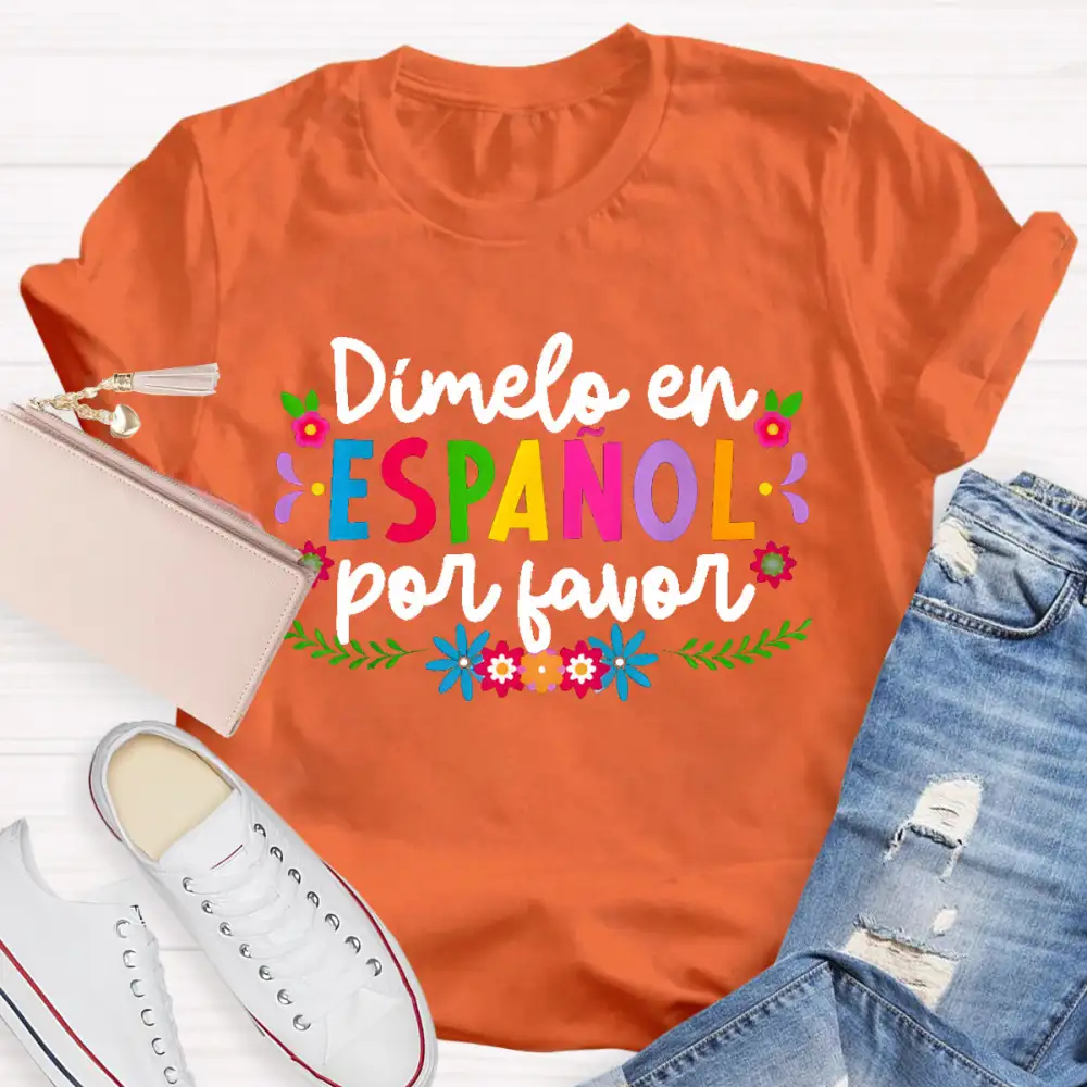 Favor Colorful Flowers Teacher T-Shirt