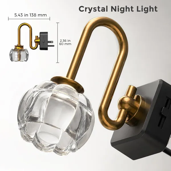Glass Tulip/Pumpkin Plug-in Night Light