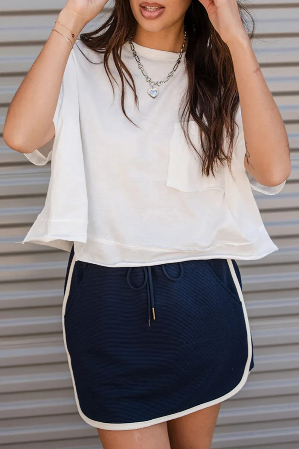 Chest Pocket Round Neck T-Shirt