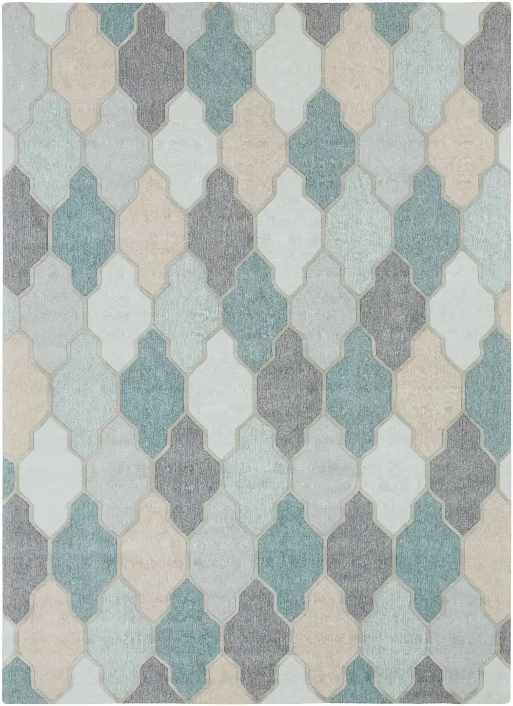 Softened Traditional Hand Tufted Wool Area Rug