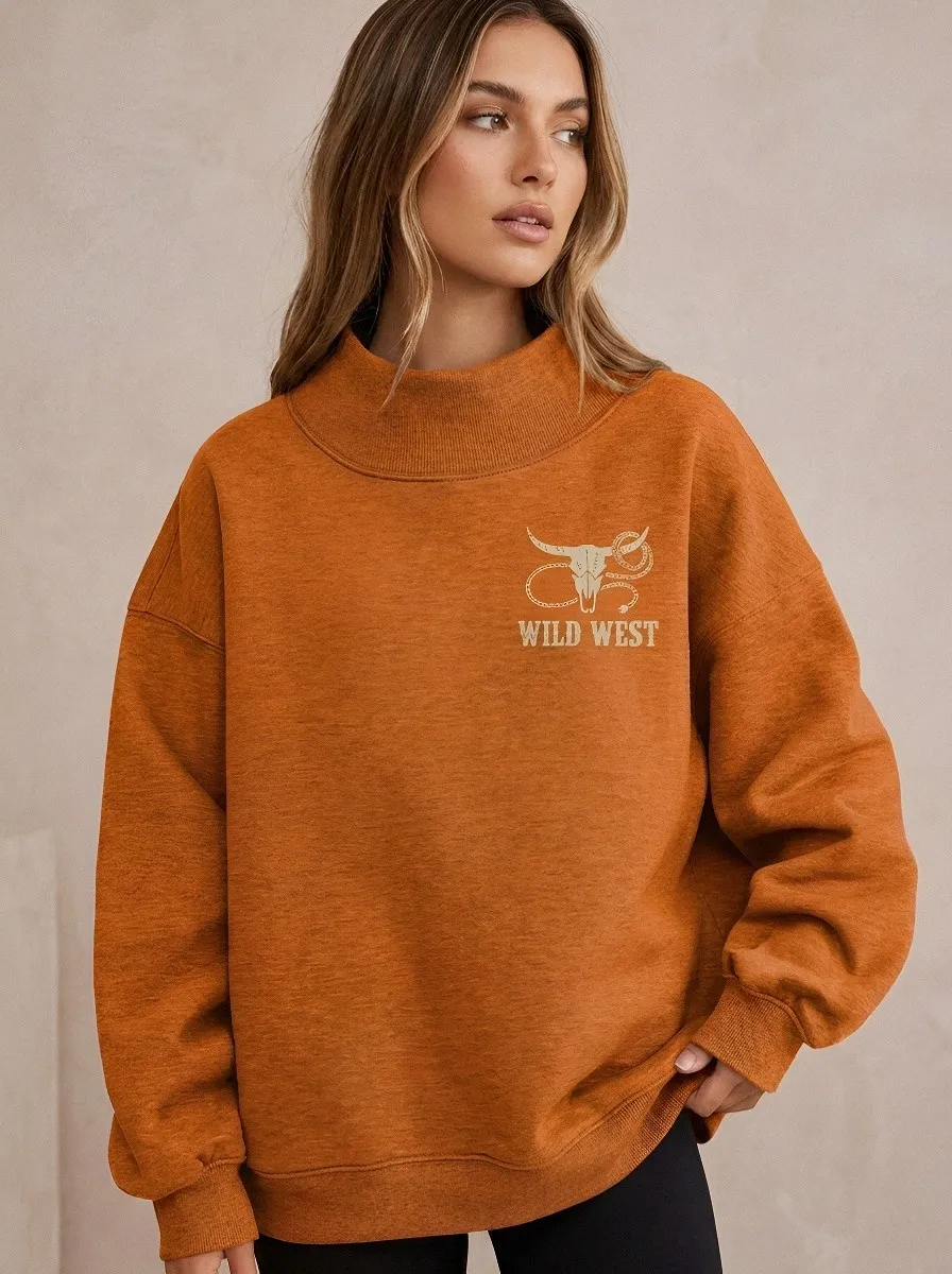 Western Cow Skull Sweatshirt