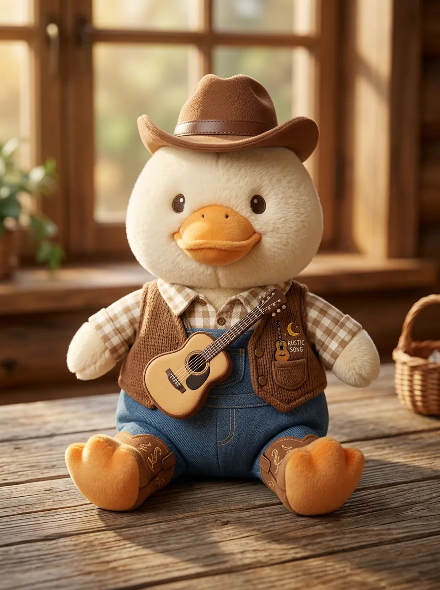 Western Music Tribute Guitar Tribute Duck Plush Toy