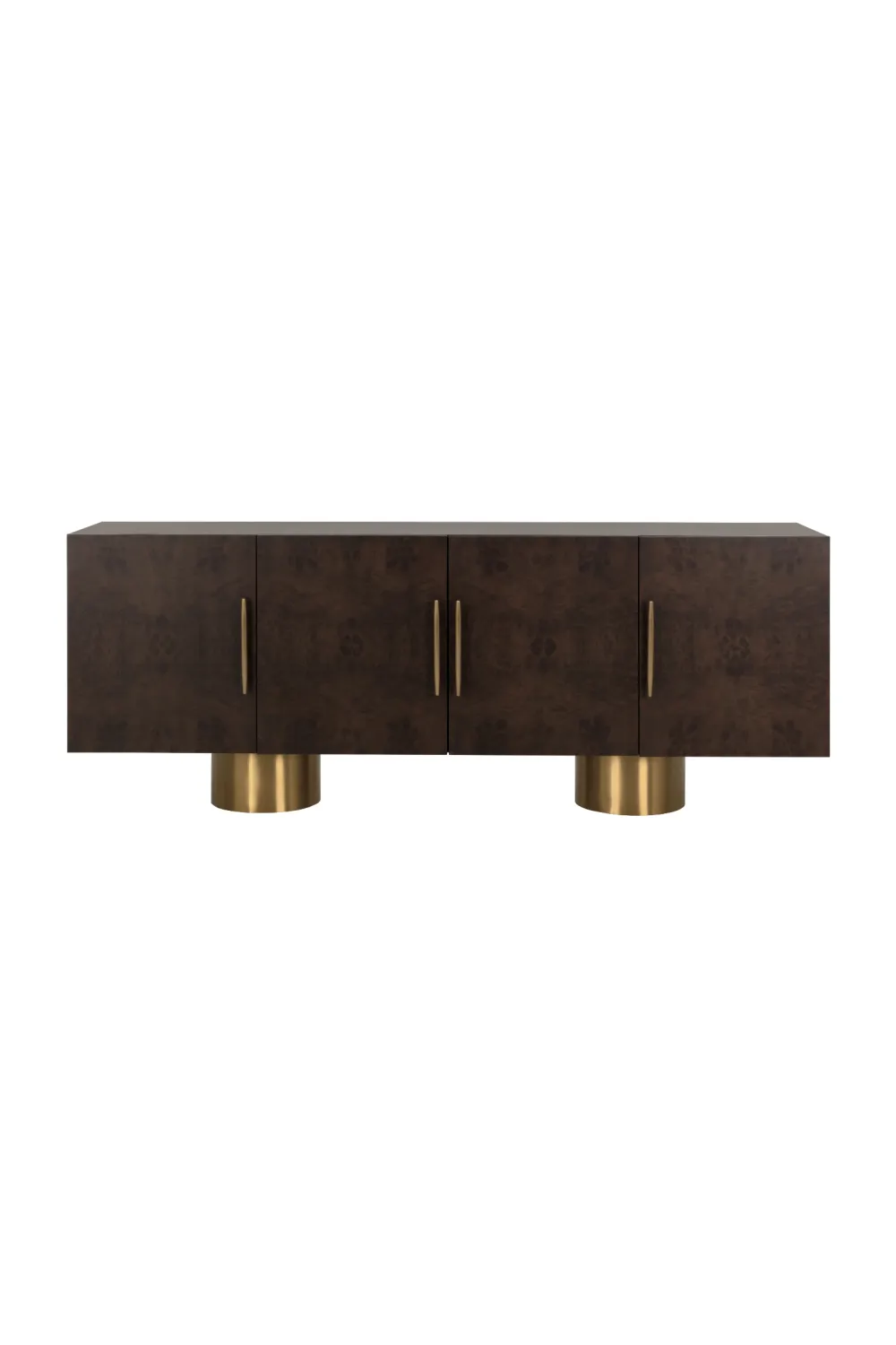 Maple Burl Four-Door Sideboard