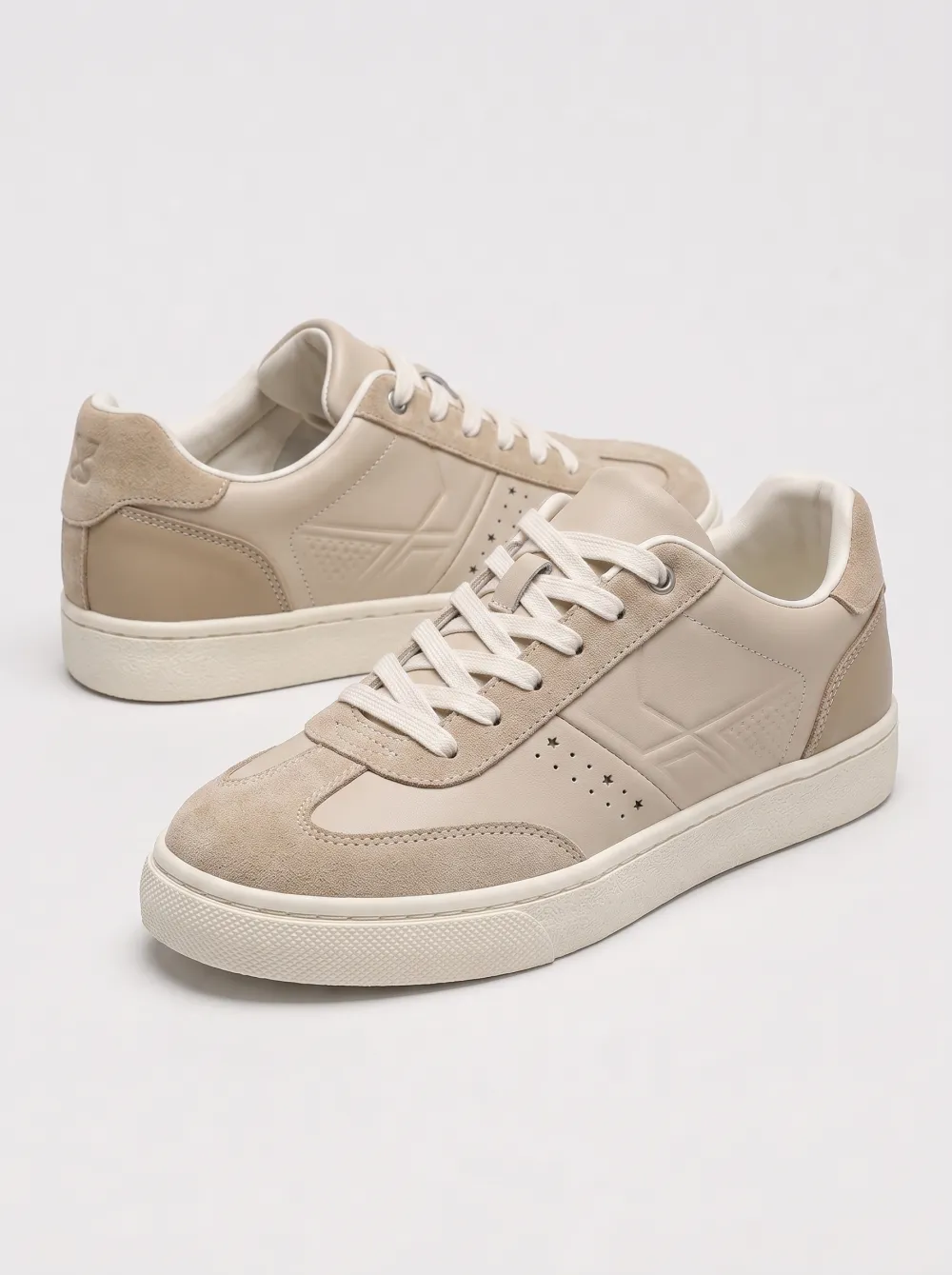 Perforated Suede Court Skate Sneakers