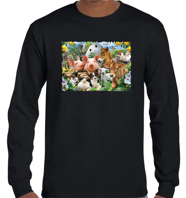 Farm Animal Longsleeve Cotton Shirt