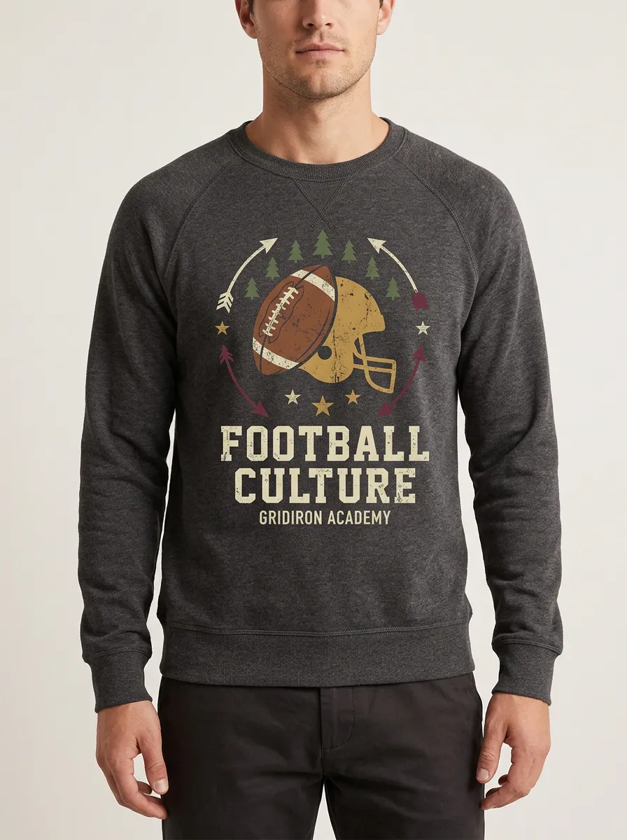 Men's Football Culture Gridiron Academy Printed Sweatshirt