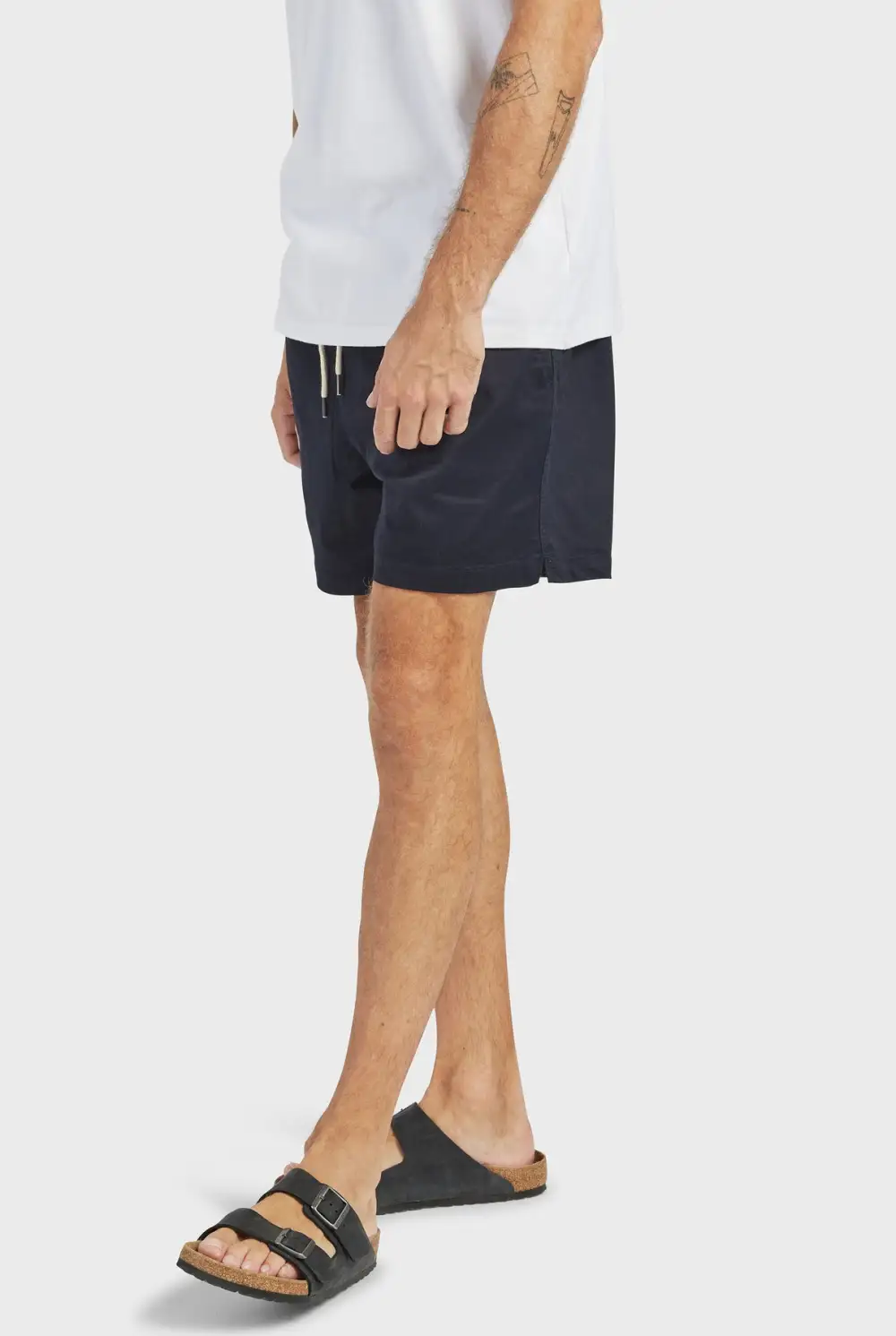 Casual Drawstring Waist Cotton Blend Athletic Shorts