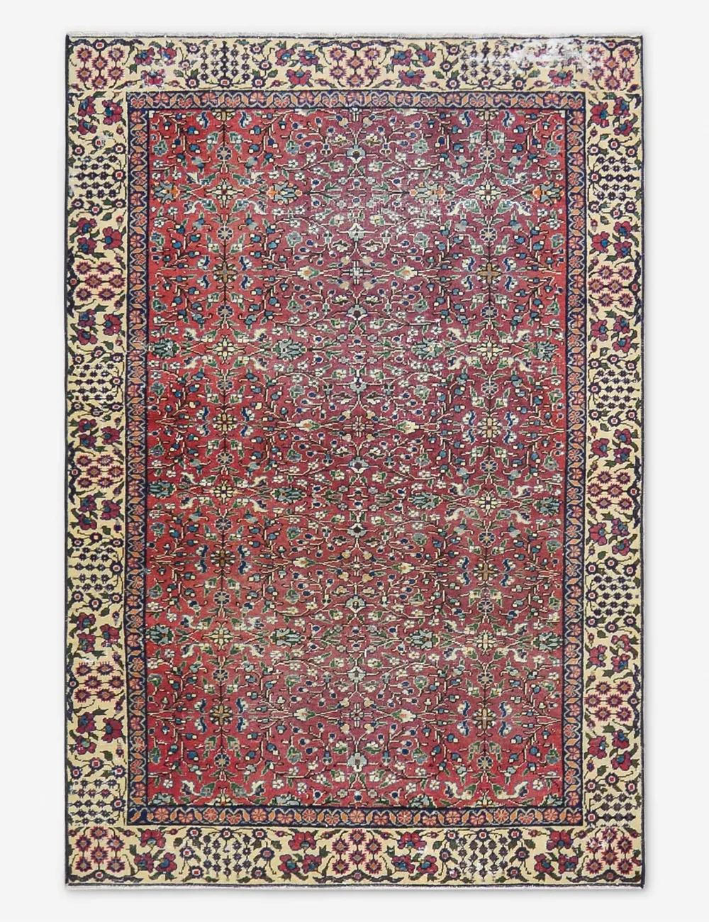 Rich Handcrafted Striking Turkish Inspired Hand Knotted Wool Area Rug
