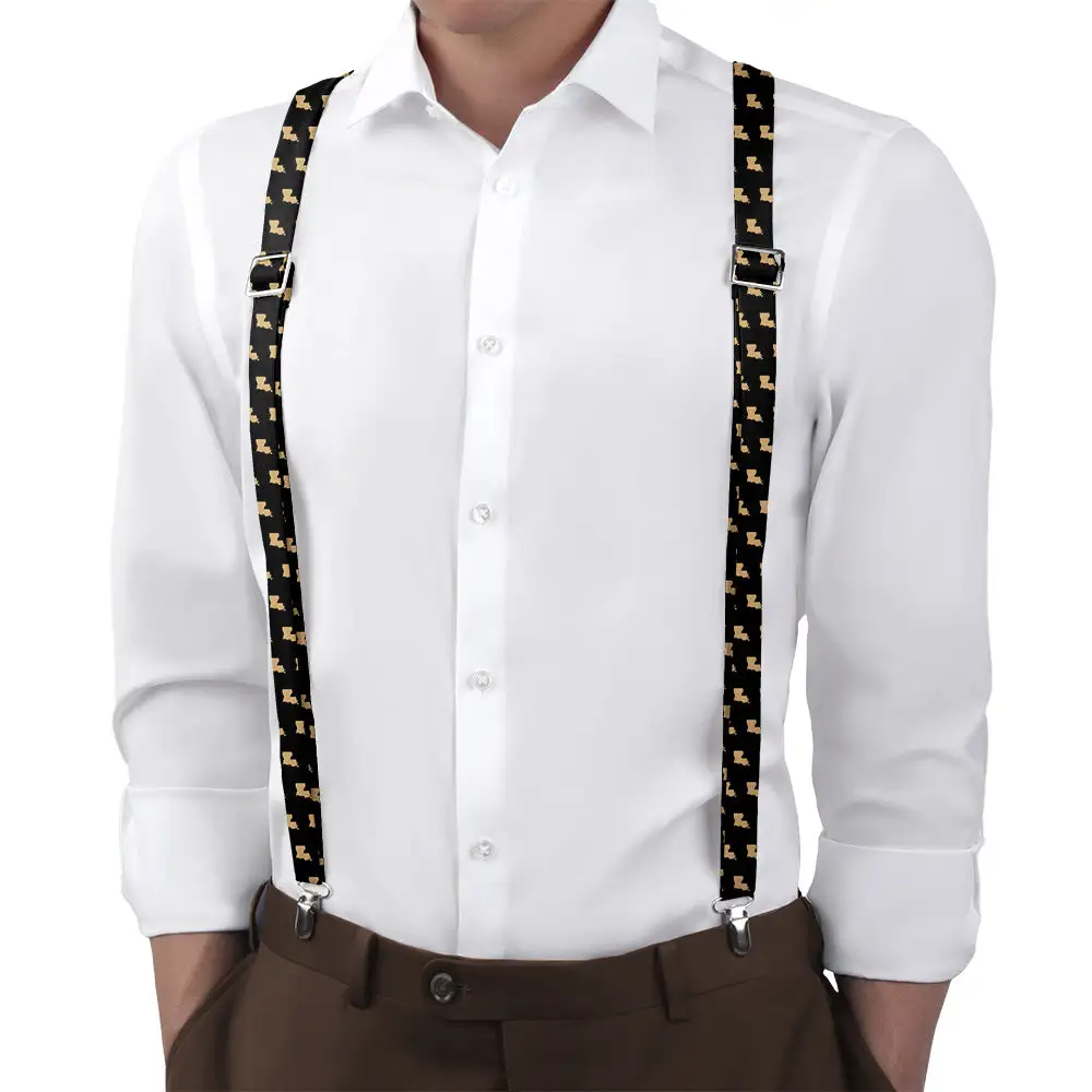 Crisp Contour Motif Suspenders