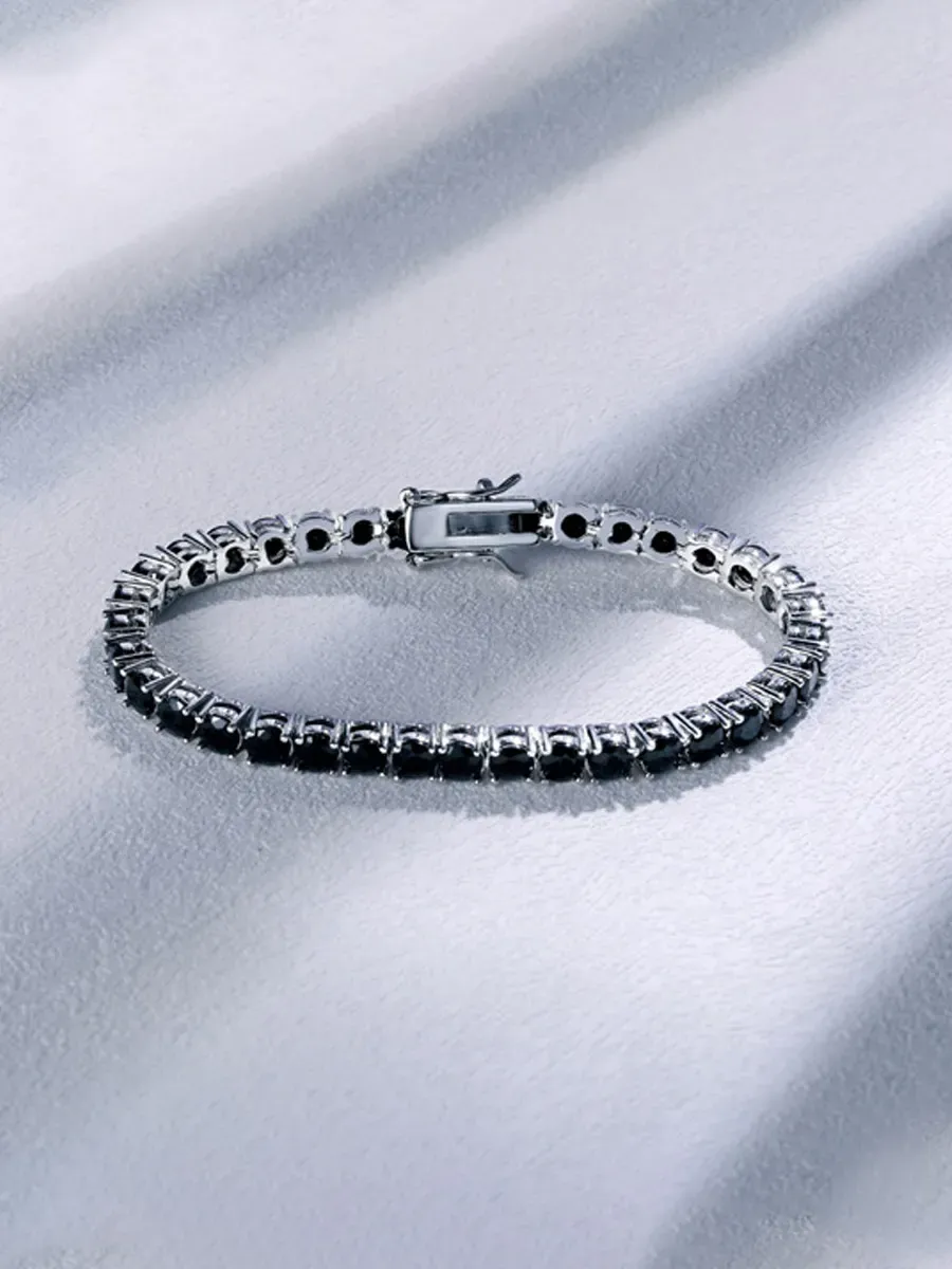 Eliza Black Diamond Buckle Bracelet