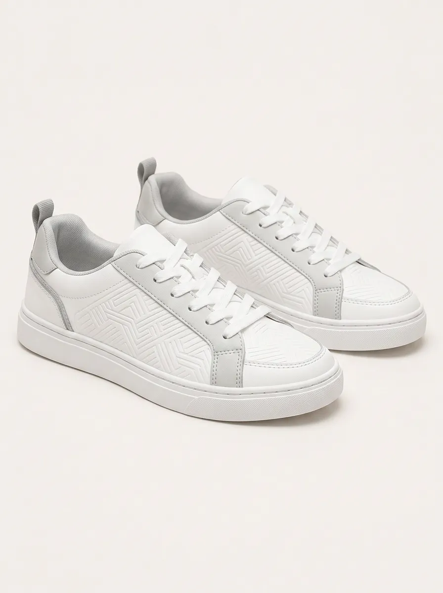 Men's Casual Geometric Pattern Embossed Patterned Skate Shoes