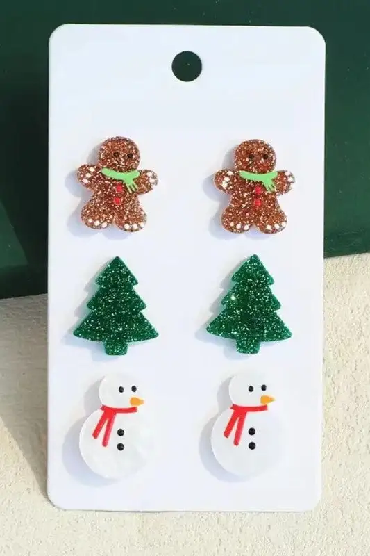 Tree Charm Earring Set