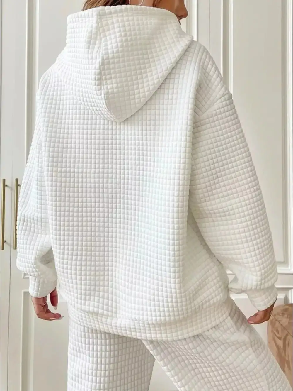 Textured Kangaroo Pocket Hoodie