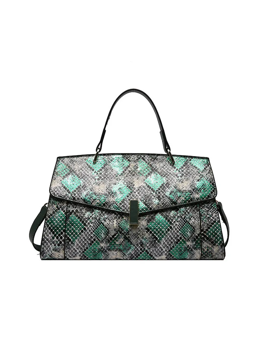 Penelope Snakeskin-Patterned Handbag