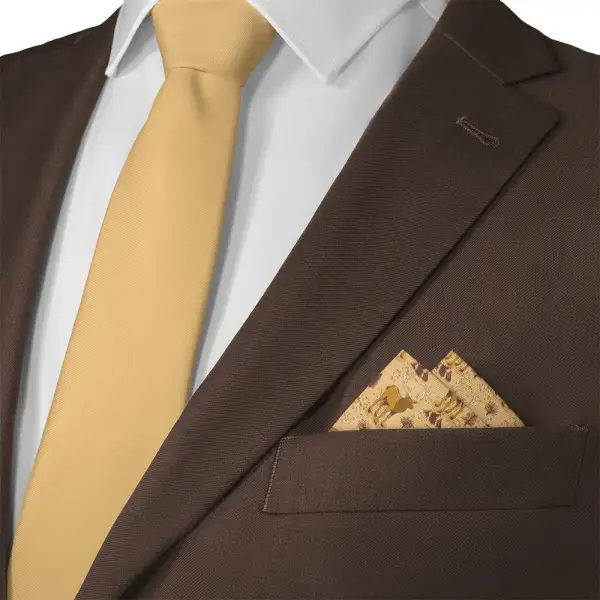 Refined Subtle Animal Motif Pocket Square