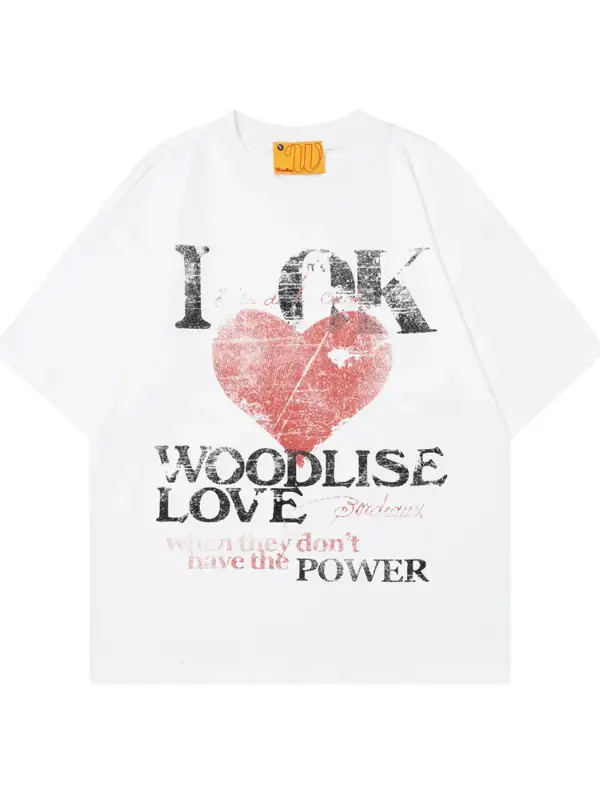Woven Graphic Short Sleeve Crew Neck Tee